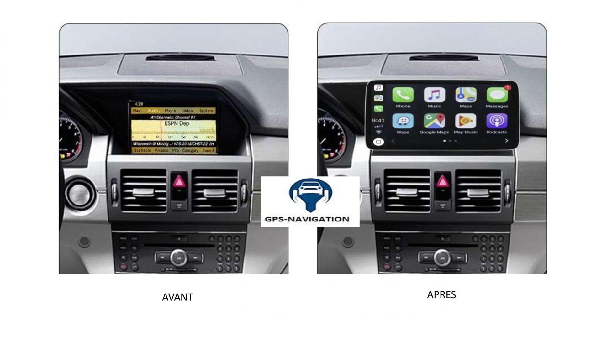 Mercedes glk x204 autoradio gps carplay android auto bluetooth 6
