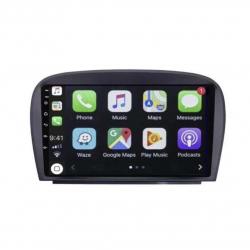 Autoradio GPS écran entièrement tactile Autoradio Bluetooth Android & Apple Carplay Mercedes Classe SLK R170 et SLK R171 + SL 2001 à 2005