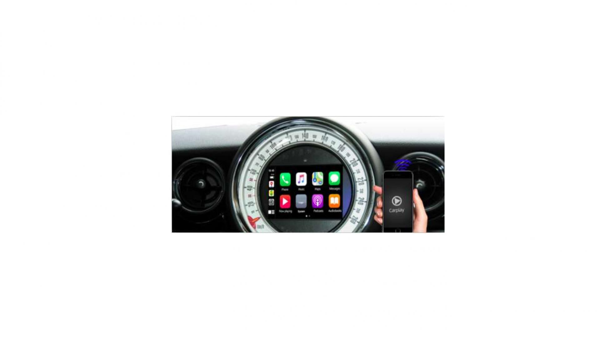 Mini one cooper r56 coupe r58 roadster r59 clubman r55 boitier android apple carplay 