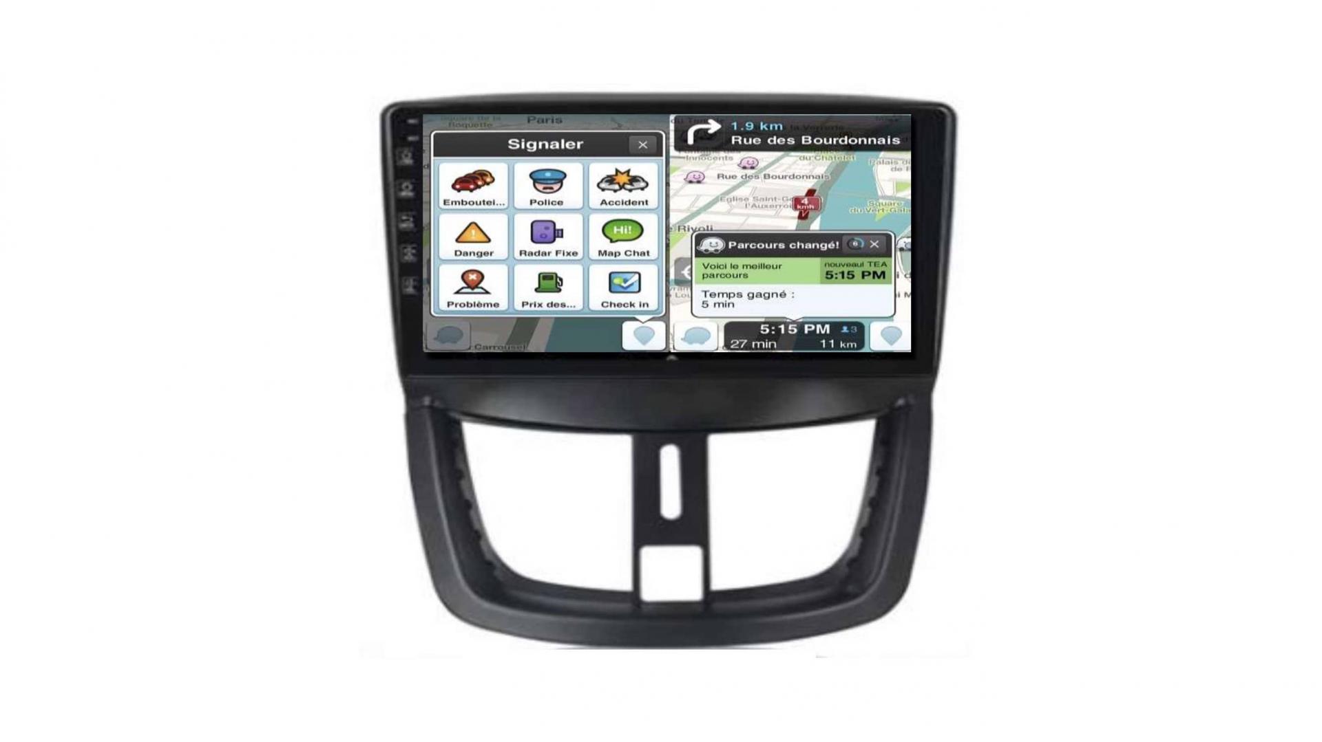 Autoradio GPS Peugeot 207 207 Cabriolet 207 SW Android 12