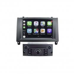 Autoradio gris tactile GPS Bluetooth Android & Apple Carplay Peugeot 407 de 2004 à 2010 + caméra de recul
