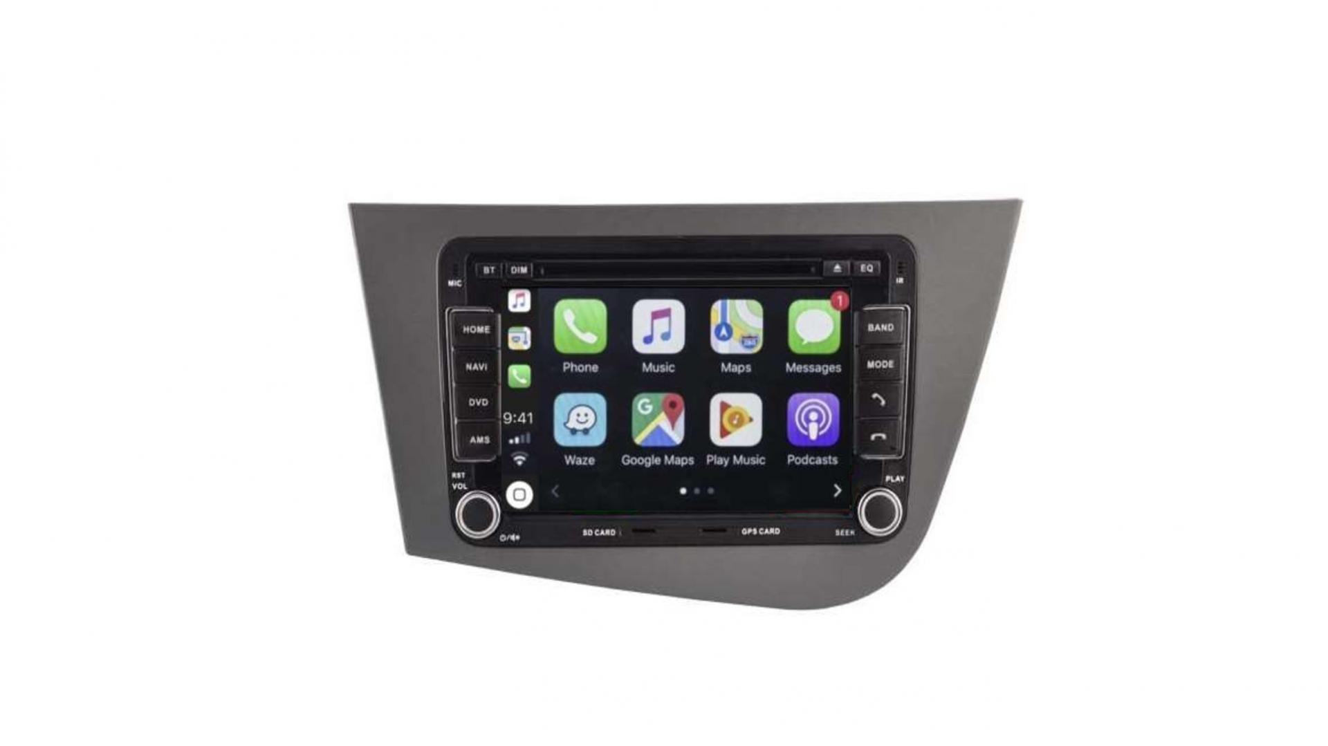 Autoradio tactile GPS Bluetooth Android & Apple Carplay Seat Altea, Toledo  et Alhambra + caméra de recul