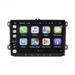 Autoradio tactile GPS Bluetooth Android & Apple Carplay Skoda Superb Octavia Yeti Roomster Fabia Rapid + caméra de recul