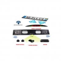 Support plaque avec camera et 2 radars de recul avec alerte sonore 03 