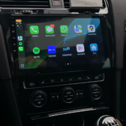 Autoradio noir GPS Volkswagen Golf 7 de de 2012 à 2020 écran entièrement Bluetooth Android & Apple Carplay + caméra de recul