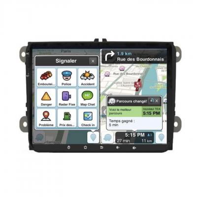 Autoradio GPS VW Golf 5 et 6,Touran,Tiguan,Passat,Beetle,T5,Polo,EOS,Scirocco écran entièrement tactile Bluetooth Android & Apple Carplay + caméra